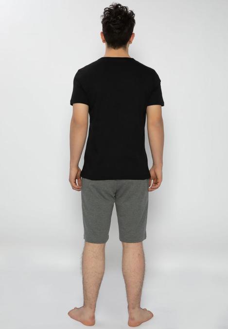 Pijama Bumbac & Moda bărbați,culoare Negru -Gri, – Engros